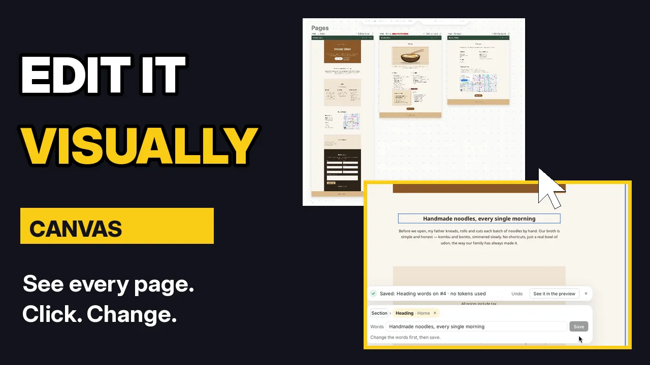Video thumbnail: Edit your site visually with Canvas