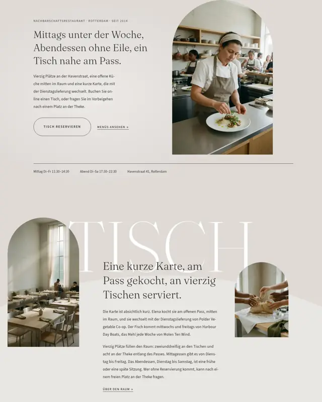 Startseite des Themes Shokutaku Dining, ein Design für die Branche Nachbarschaftsrestaurant