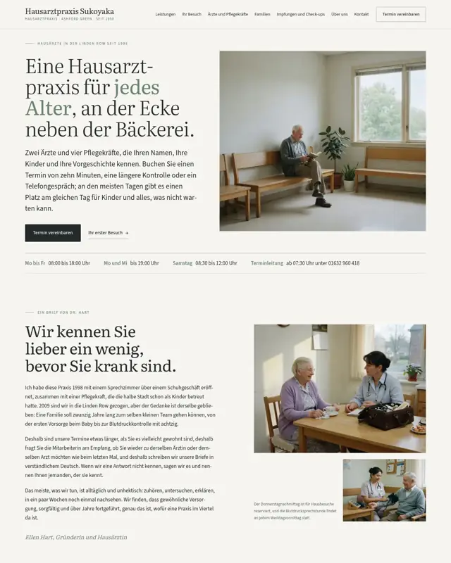 Startseite des Themes Sukoyaka Family Clinic, ein Design für die Branche Hausarztpraxis